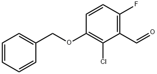 3-(BENZYLOXY)-2-CHLORO-6-FLUOROBENZALDEHYDE Struktur