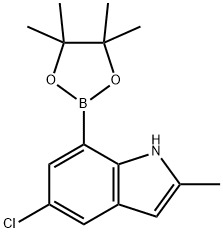 5-CHLORO-2-METHYL-7-(4,4,5,5-TETRAMETHYL-1,3,2-DIOXABOROLAN-2-YL)-1H-INDOLE Struktur