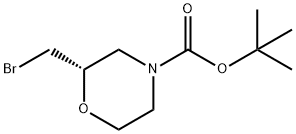 (S)-4-Boc-broMoMethylMorpholine Struktur