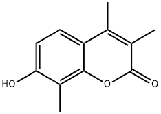 7-HYDROXY-3,4,8-TRIMETHYLCOUMARIN Struktur