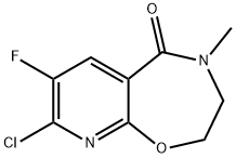 Pyrido[3,2-f]-1,4-oxazepin-5(2H)-one, 8-chloro-7-fluoro-3,4-dihydro-4-methyl- Struktur