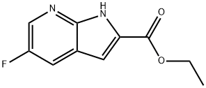 ethyl 5-fluoro-1H-pyrrolo[2,3-b]pyridine-2-carboxylate Struktur