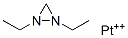 diethyldiaziridine platinum(II) Struktur