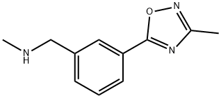 N-Methyl-3-(3-methyl-1,2,4-oxadiazol-5-yl)benzylamine Struktur