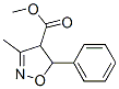 4-Isoxazolecarboxylicacid,4,5-dihydro-3-methyl-5-phenyl-,methylester(9CI) Struktur