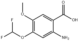 2-AMINO-4-(DIFLUOROMETHOXY)-5-METHOXYBENZOIC ACID Struktur