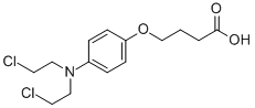 BUTYRIC ACID, 4-(p-(BIS(2-CHLOROETHYL)AMINO)PHENOXY)- Struktur