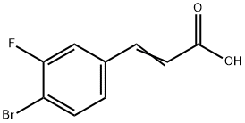 3-(4-BroMo-3-fluorophenyl)acrylic acid Struktur