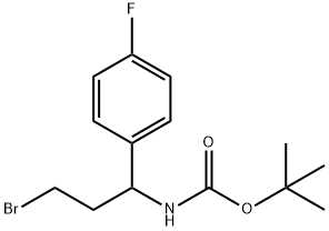 1-(Boc-aMino)-3-broMo-1-(4-fluorophenyl)propane Struktur