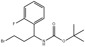 1-(Boc-aMino)-3-broMo-1-(2-fluorophenyl)propane Struktur