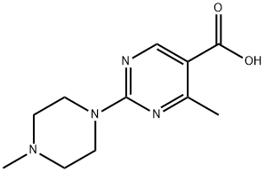 4-METHYL-2-(4-METHYL-PIPERAZIN-1-YL)-PYRIMIDINE-5-CARBOXYLIC ACID Struktur