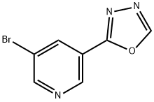 2-(5-BroMopyridin-3-yl)-1,3,4-oxadiazole Struktur