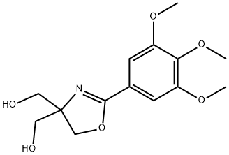 [4-(hydroxymethyl)-2-(3,4,5-trimethoxyphenyl)-4,5-dihydro-1,3-oxazol-4-yl]methanol Struktur