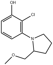 Phenol, 2-chloro-3-[2-(methoxymethyl)-1-pyrrolidinyl]- Struktur