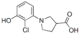 3-PYRROLIDINECARBOXYLIC ACID, 1-(2-CHLORO-3-HYDROXYPHENYL)- Struktur