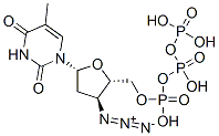 3'-Azido-3'-deoxythymidine-5'-triphosphate Struktur