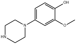 2-Methoxy-4-(piperazin-1-yl)phenol Struktur