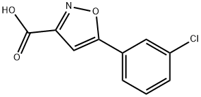 5-(3-chlorophenyl)isoxazole-3-carboxylic acid Struktur