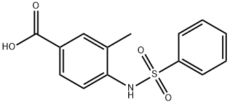 3-methyl-4-[(phenylsulfonyl)amino]benzoic acid Struktur