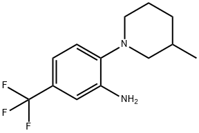 2-(3-Methyl-1-piperidinyl)-5-(trifluoromethyl)-phenylamine Struktur