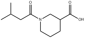 1-(3-Methylbutanoyl)-3-piperidinecarboxylic acid Struktur