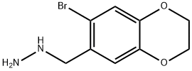 (7-BROMO-2,3-DIHYDRO-1,4-BENZODIOXIN-6-YL)METHYL]HYDRAZINE HYDROCHLORIDE Struktur