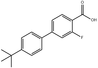 4'-tert-butyl-3-fluoro-1,1'-biphenyl-4-carboxylic acid Struktur