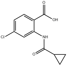 4-chloro-2-[(cyclopropylcarbonyl)amino]benzoic acid Struktur