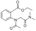 ANTHRANILIC ACID, N-ACETYL-N-(DIMETHYLCARBAMOYLMETHYL)-, ETHYL ESTER Struktur