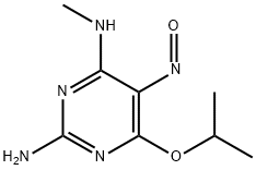 2-Amino-4-isopropoxy-6-(methylamino)-5-nitroso-pyrimidine Struktur