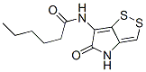 N-(4,5-Dihydro-5-oxo-1,2-dithiolo[4,3-b]pyrrol-6-yl)hexanamide Struktur