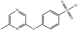 4-[(6-METHYLPYRAZIN-2-YL)OXY]BENZENESULFONYL CHLORIDE Struktur