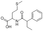 N-(1-oxo-2-phenylbutyl)-DL-methionine Struktur