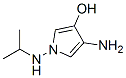 1H-Pyrrol-3-ol,  4-amino-1-[(1-methylethyl)amino]- Struktur