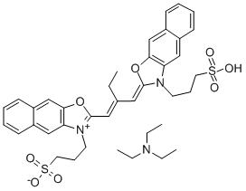 3,3'-DISULFOPROPYL-5,6,5',6'-DIBENZ-9-ETHYLOXACARBOCYANINE TRIETHYLAMMONIUM SALT Struktur