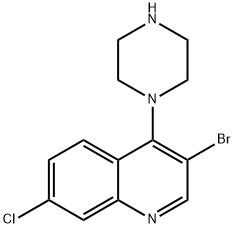 3-溴-7-氯-4-(哌嗪-1-基)喹啉 結(jié)構(gòu)式