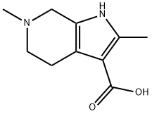 1H-Pyrrolo[2,3-c]pyridine-3-carboxylic  acid,  4,5,6,7-tetrahydro-2,6-dimethyl- Struktur