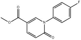 Methyl 1-(4-fluorophenyl)-6-oxo-1,6-dihydropyridine-3-carboxylate Struktur