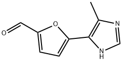 2-Furancarboxaldehyde,  5-(4-methyl-1H-imidazol-5-yl)- Struktur