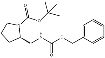 (2S)-[[[(PHENYLMETHOXY)CARBONYL]AMINO]METHYL]-1-PYRROLIDINECARBOXYLIC ACID 1,1-DIMETHYLETHYL ESTER Struktur