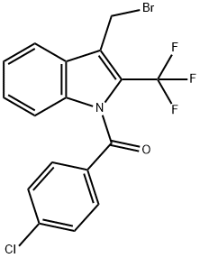 (3-(BroMoMethyl)-2-(trifluoroMethyl)-1H-indol-1-yl)(4-chlorophenyl) Methanone Struktur