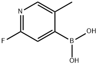 BORONIC ACID, B-(2-FLUORO-5-METHYL-4-PYRIDINYL)- Struktur