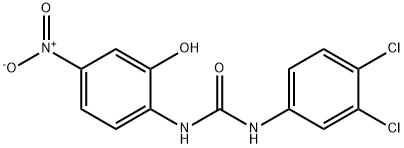 2-[3-(3,4-Dichlorophenyl)ureido]-5-nitrophenol Struktur