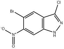 5-broMo-3-chloro-6-nitro-1H-indazole Struktur