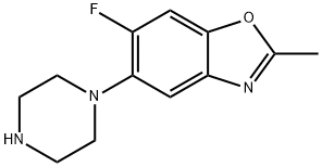 Benzoxazole,  6-fluoro-2-methyl-5-(1-piperazinyl)- Struktur