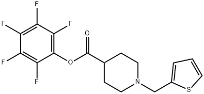 Pentafluorophenyl 1-(thien-2-ylmethyl)piperidine-4-carboxylate 97% Struktur