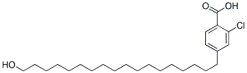 2-CHLORO-4-(HYDROXY-OCTADECYL)BENZOICACID Struktur