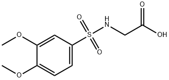 {[(3,4-DIMETHOXYPHENYL)SULFONYL]AMINO}ACETIC ACID Struktur