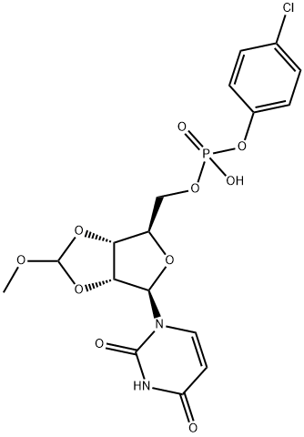 2',3'-O-(methoxymethylene)uridine 5'-(4-chlorophenyl)phosphate Struktur