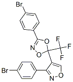 3-(4-BROMOPHENYL)-5-(3-(4-BROMOPHENYL)ISOXAZOL-4-YL)-5-(TRIFLUOROMETHYL)-1,4,2-DIOXAZOLE Struktur